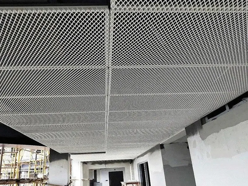 Aluminum Expanded Mesh For Ceiling Decoration, 600x600 600x1200mm Panel, 1mm 1.5mm