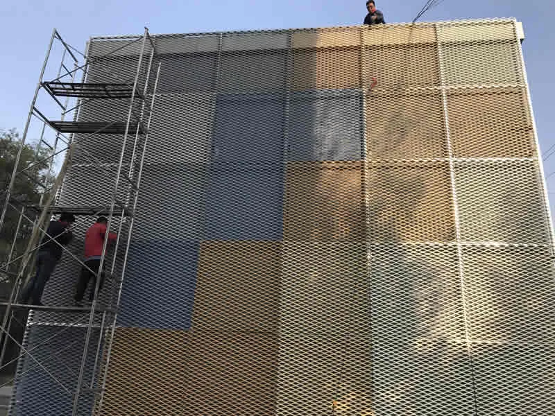 Aluminum Expanded Mesh For Wall Cladding, 1000x2000 1200x2400mm Panel, 2mm 3mm