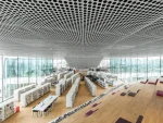 Techo de biblioteca metálico decorativo perforado arquitectónico