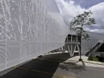 Revestimiento metálico decorativo perforado para edificios públicos