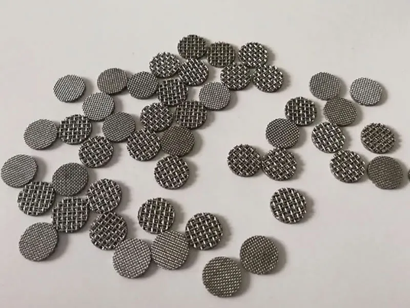 304 Plain Weave Disc, 1-300 Mesh, Food Grade