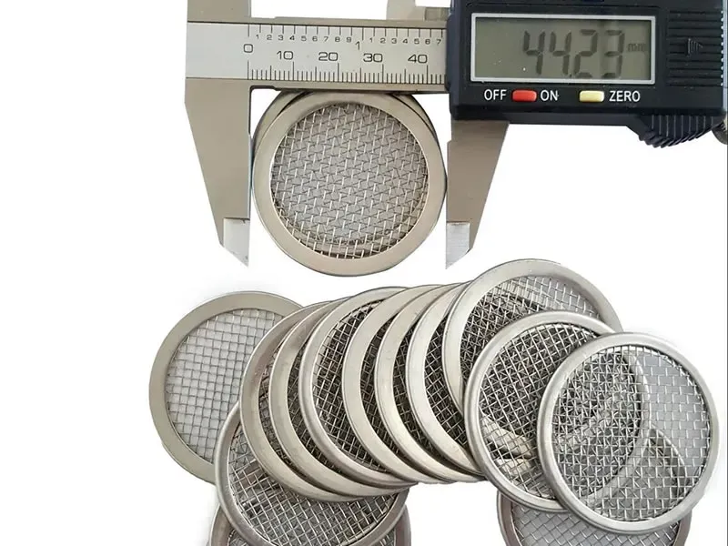 304 Stainless Steel Type A Mesh Disc, 40 Mesh 0.25mm Wire, General Purpose