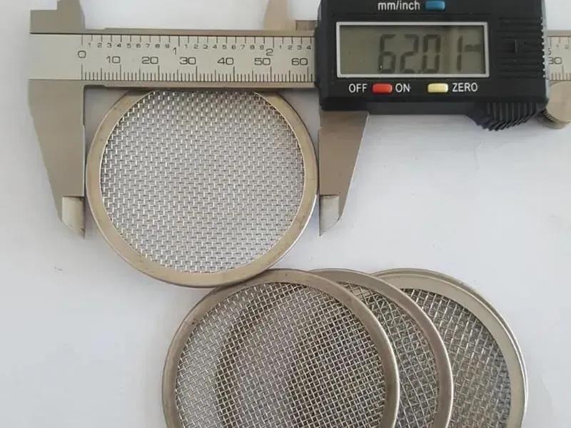 316 Stainless Steel Type B Mesh Disc, 80 Mesh 0.15mm Wire, Medical Grade